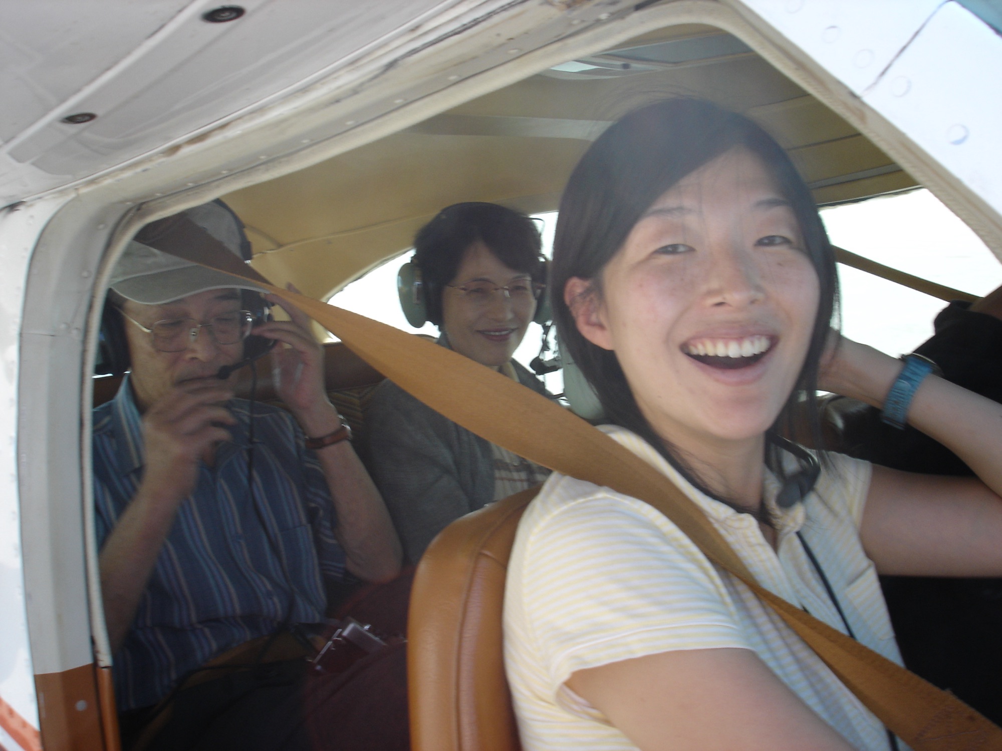 Flying in George's plane
