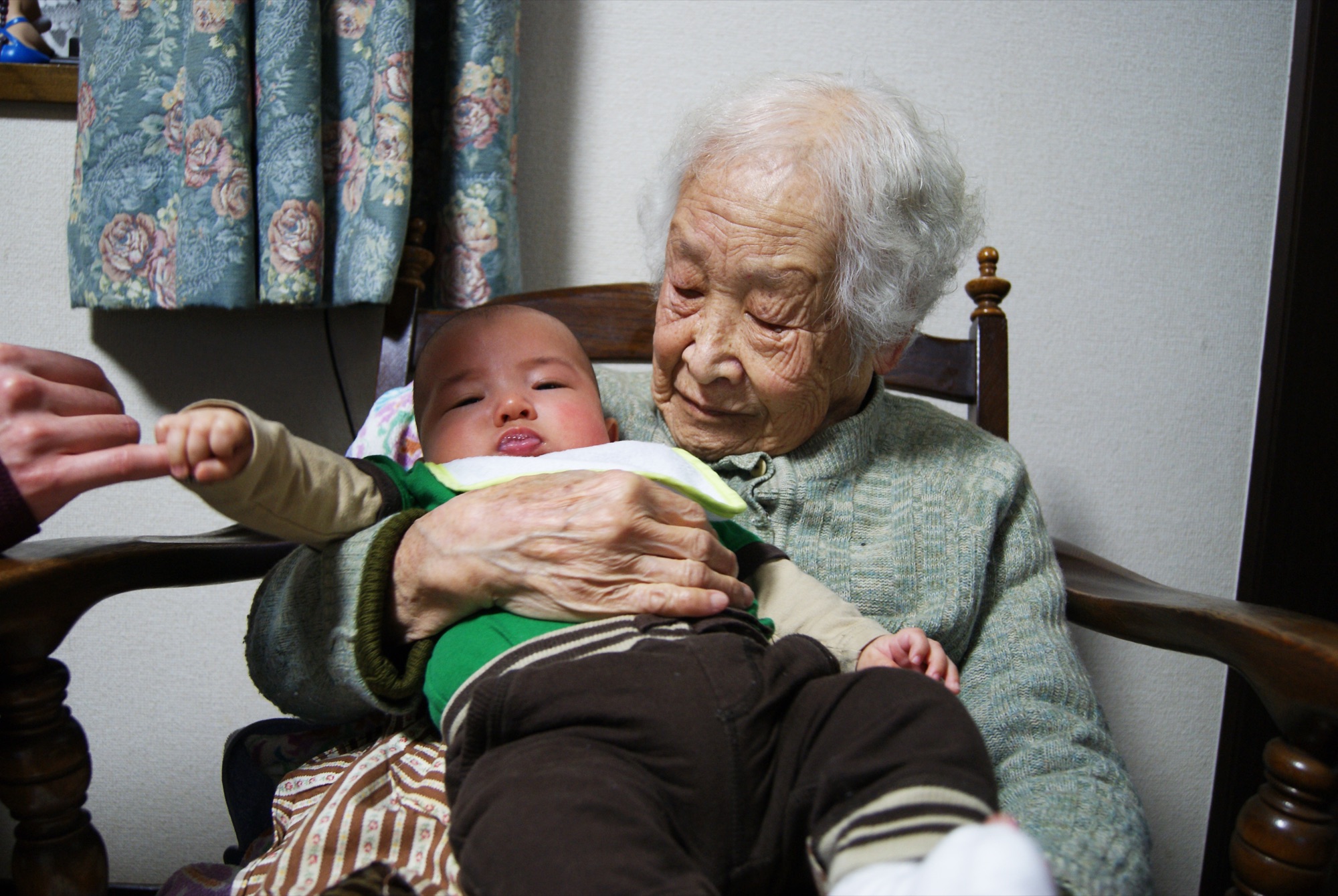 Kai with his great grandmother