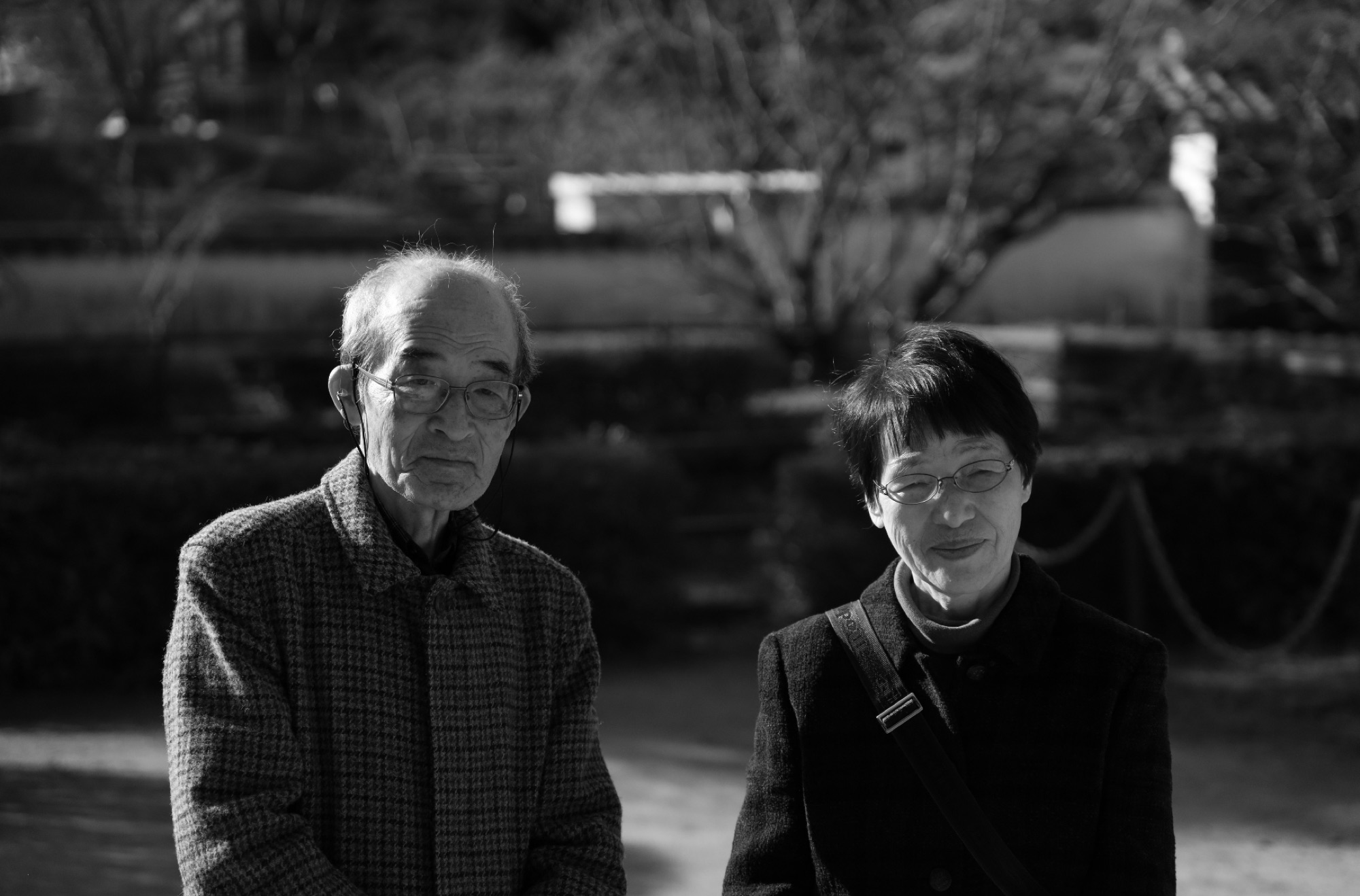 Itazu-san and Ichiko-san, black and white